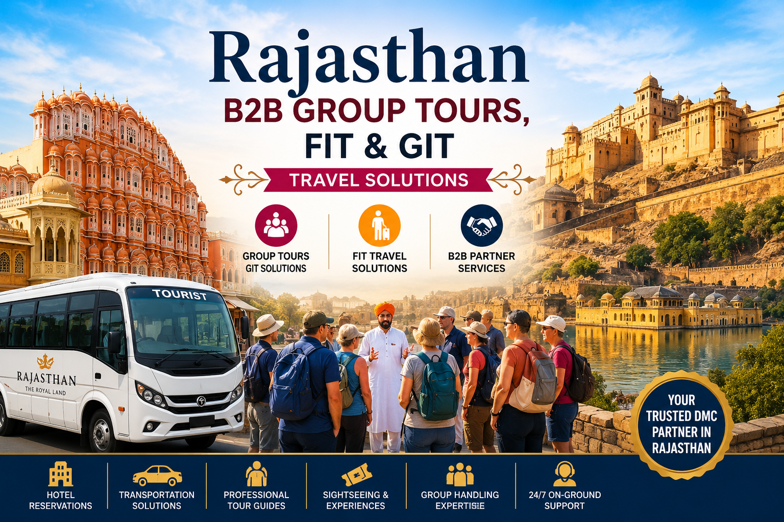 Rajasthan B2B Group Tours, FIT & GIT Travel Solutions - DMC HUB