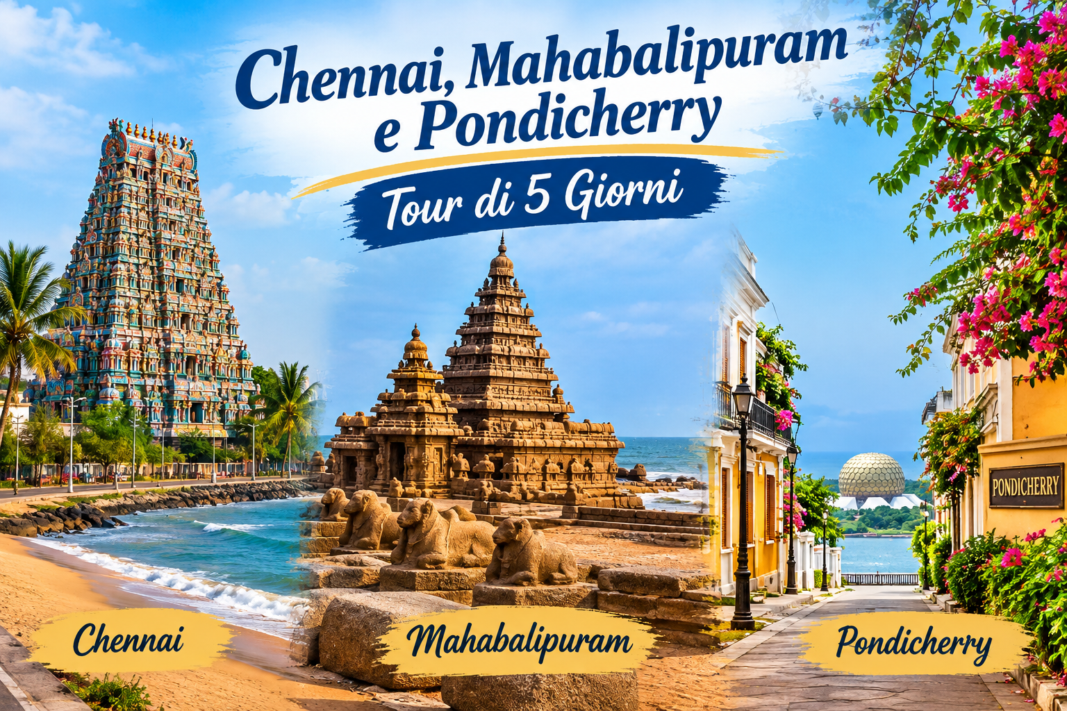 Tour del Tamil Nadu da Chennai – 5 Giorni tra Templi e Cultura Indiana